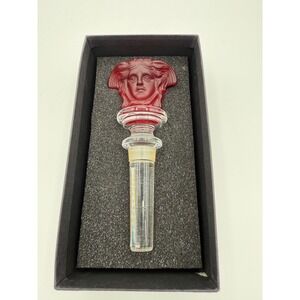 Versace Medusa‎ Red Crystal Bottle Stopper Barware Decor Display